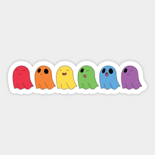 Gay Pride Ghosts Sticker